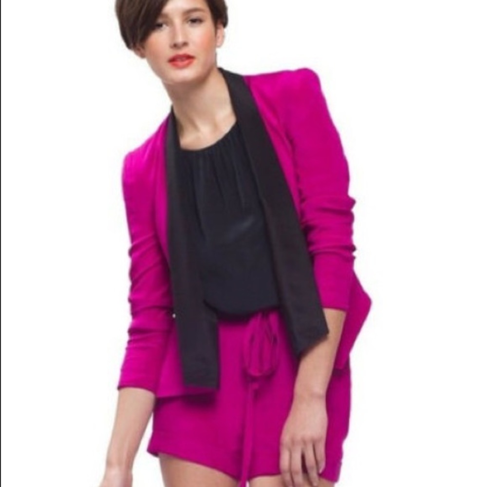 Rebecca Minkoff XS Becky Blazer Jacket Fuschia